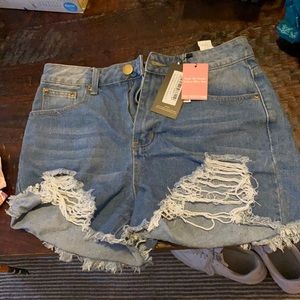 Denim shorts